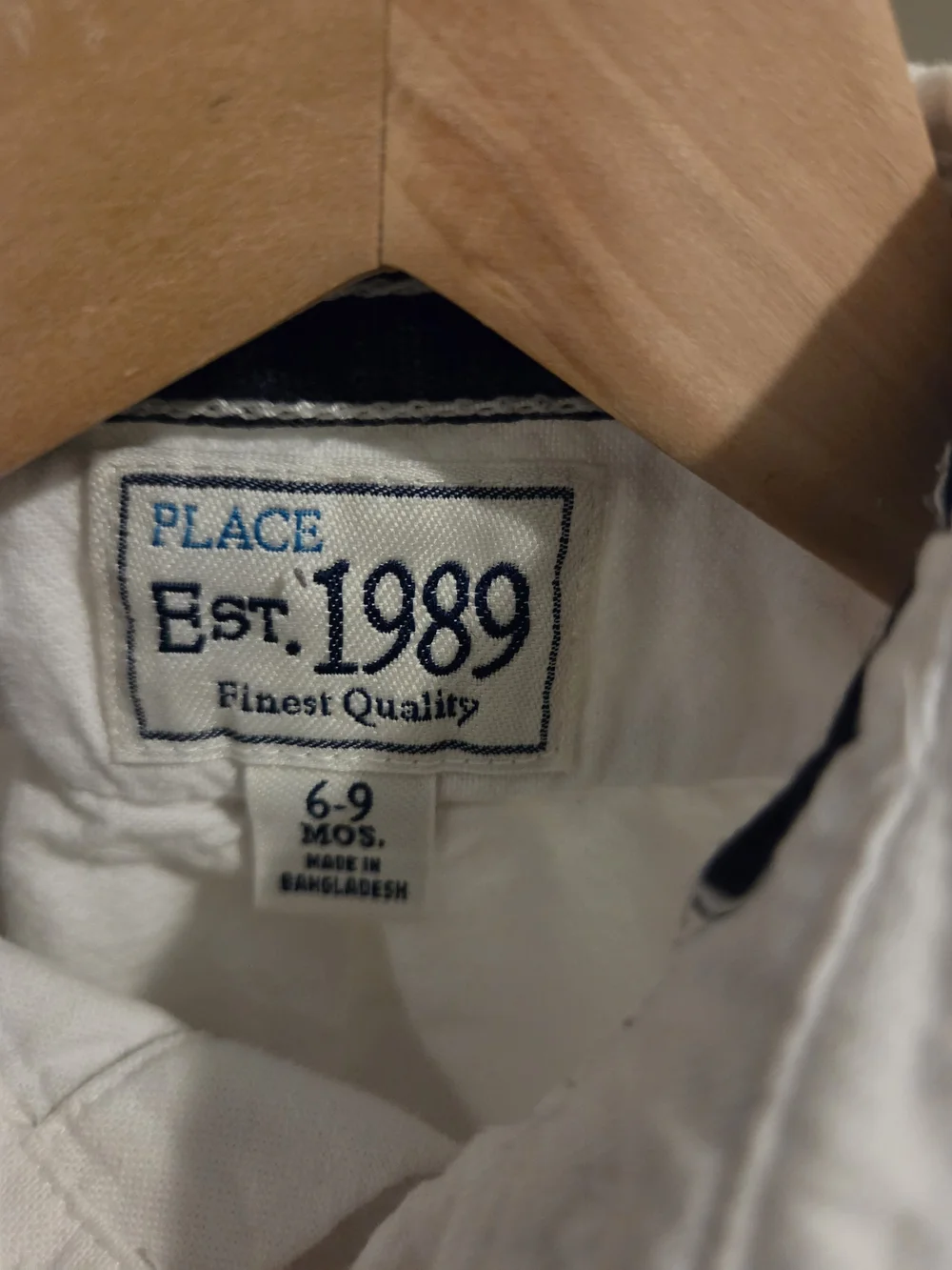 Place White Button-Down Shirt for Baby Boy 6-9